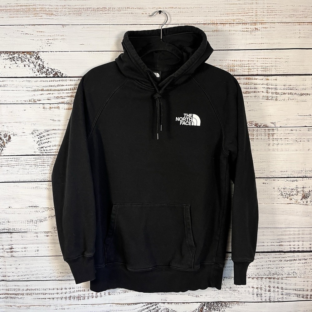 The North Face Pullover Hoodie Women's Small Black Graphic On Back Spell Out - Picture 3 of 9
